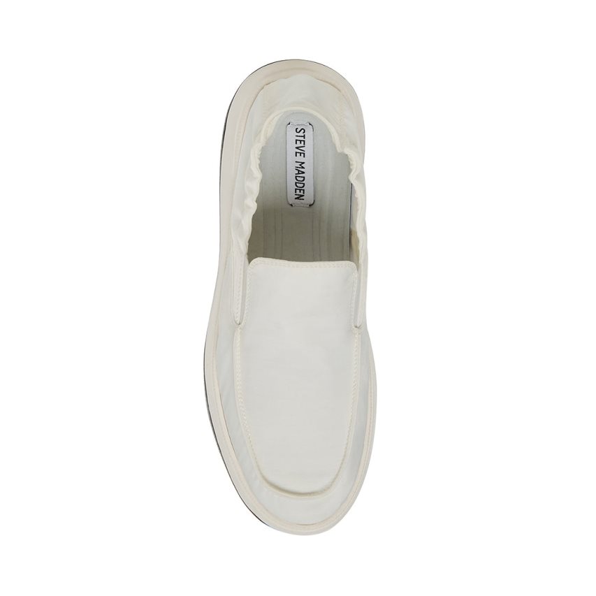 White Steve Madden Sonny Men's Loafers | PH 1069HTJ